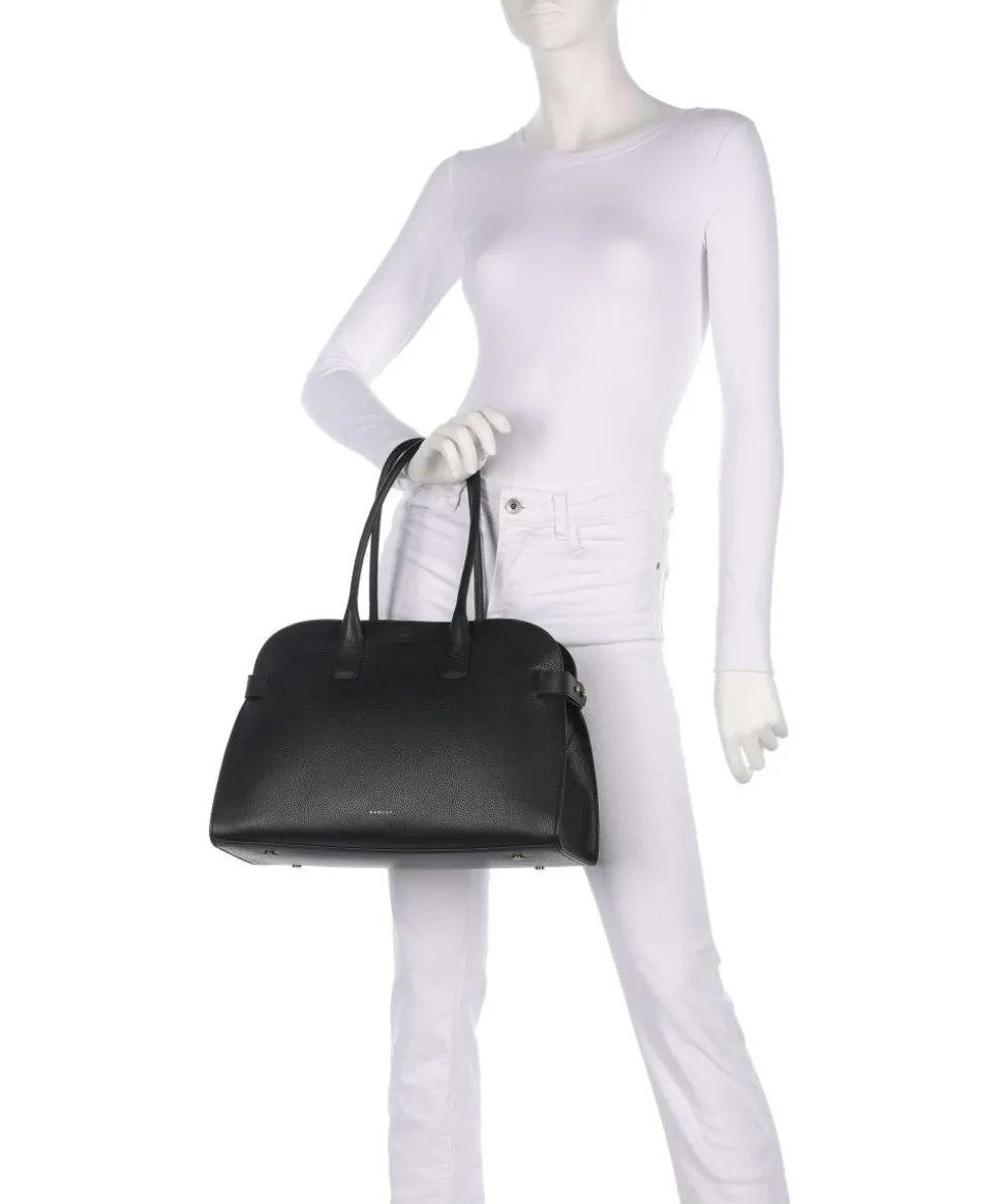 The Rathbone Shopper genarbtes Rindsleder schwarz