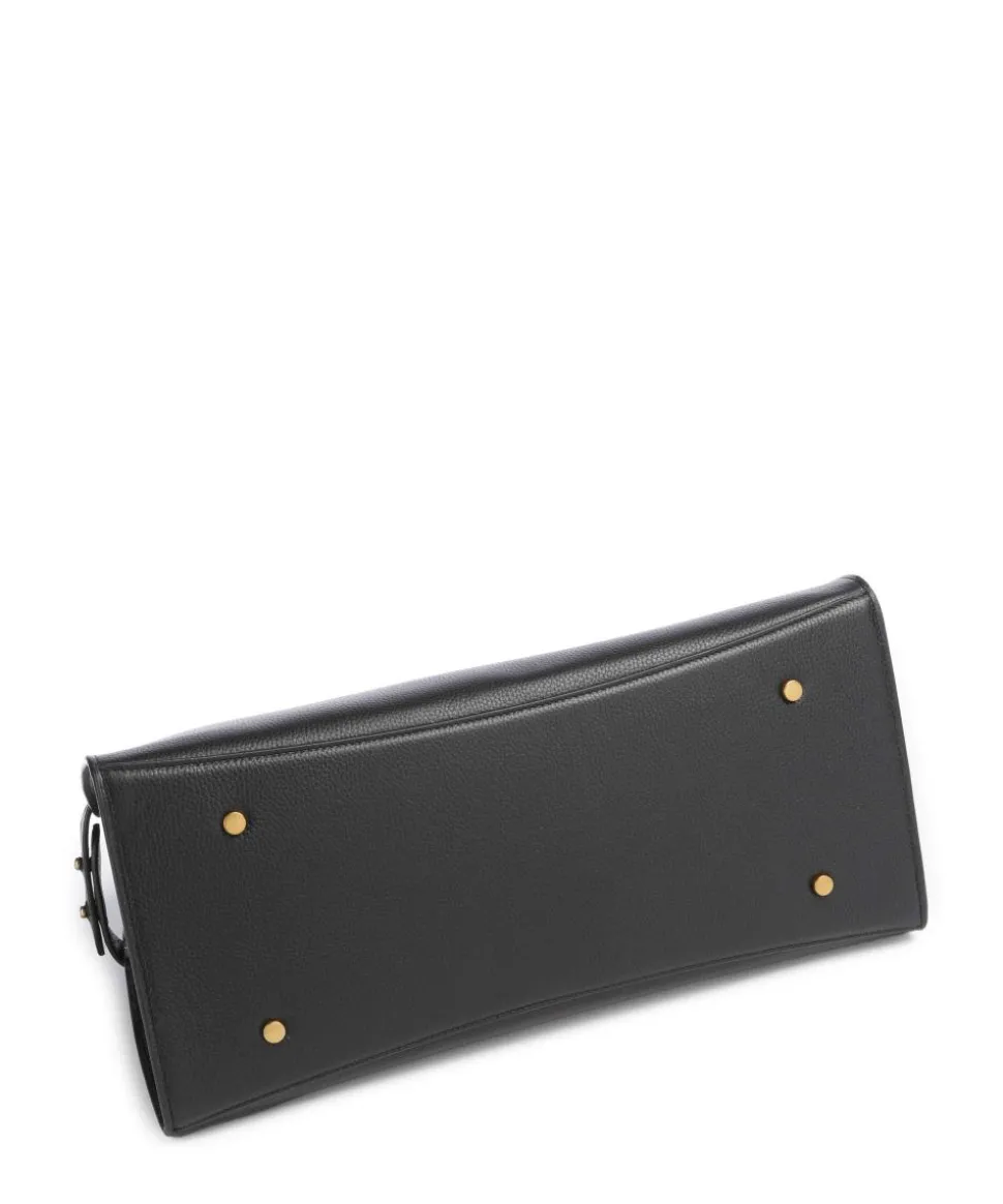 The Rathbone Shopper genarbtes Rindsleder schwarz