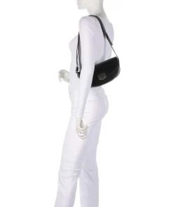 Toa Schultertasche fein genarbtes Kalbsleder schwarz