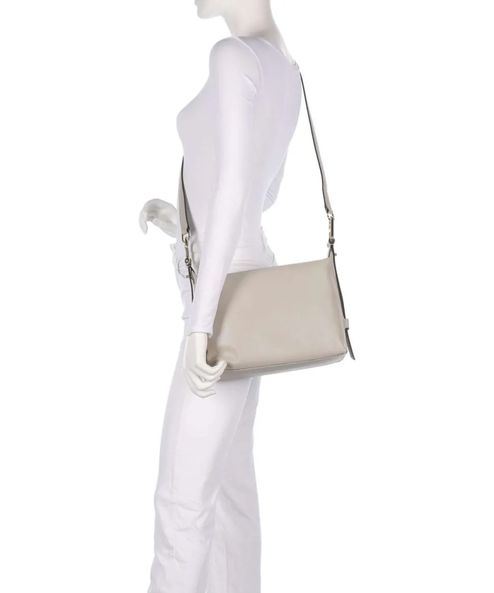 Tonie M Beuteltasche fein genarbtes Leder hellgrau