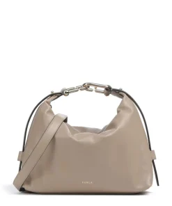 Tonie M Beuteltasche fein genarbtes Leder beige