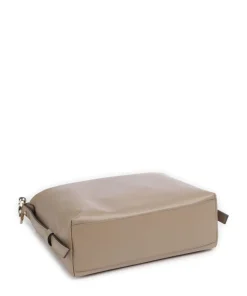 Tonie M Beuteltasche fein genarbtes Leder beige