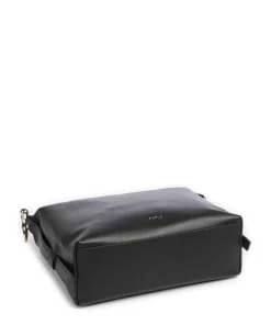 Tonie M Beuteltasche fein genarbtes Leder schwarz