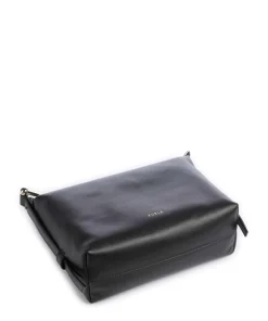 Tonie Mini Handtasche fein genarbtes Leder schwarz