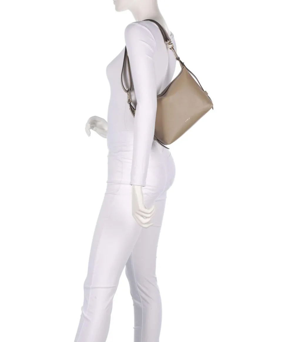 Tonie Mini Handtasche fein genarbtes Leder beige