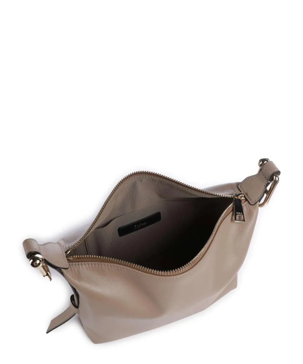 Tonie Mini Handtasche fein genarbtes Leder beige
