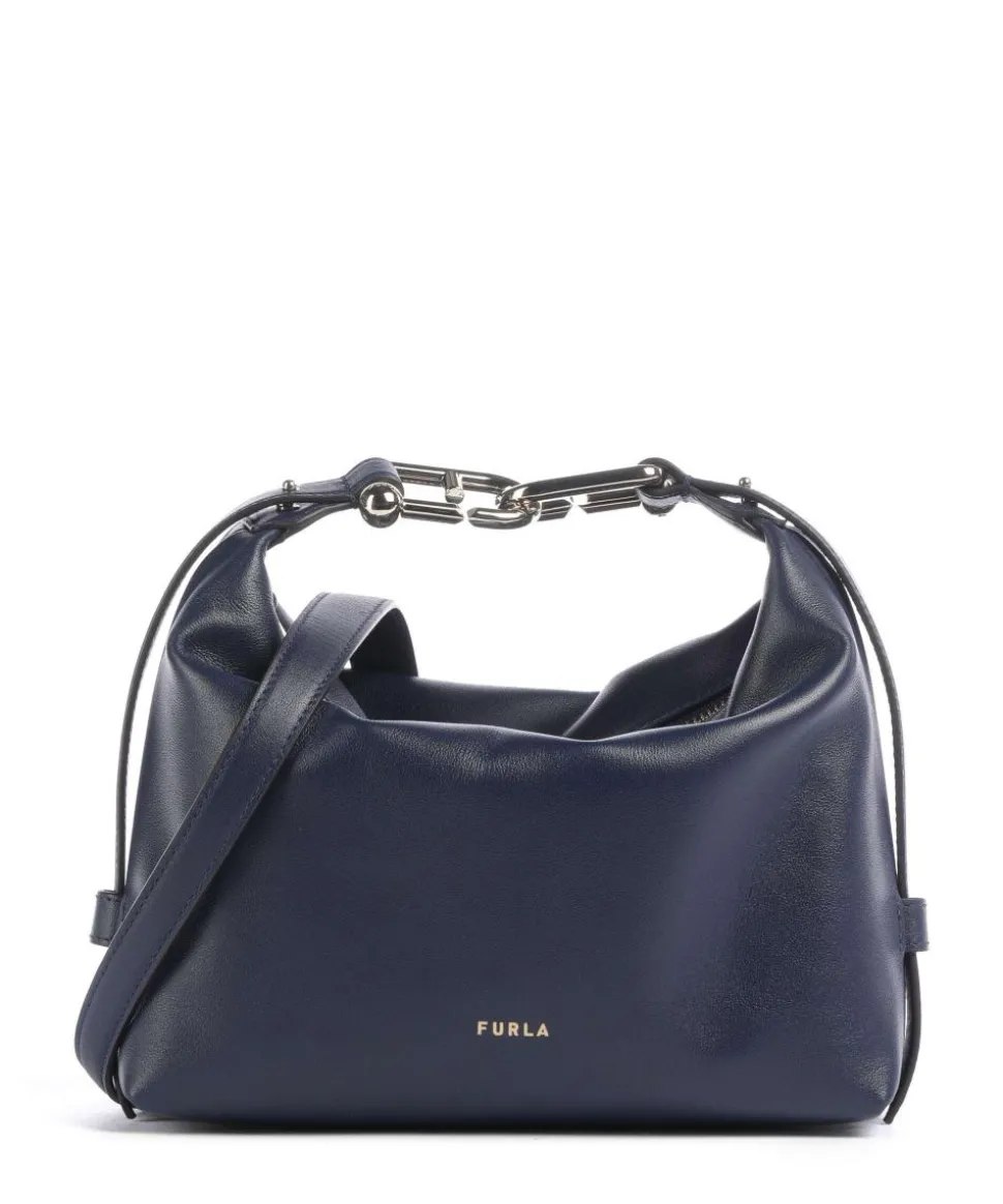 Tonie Mini Handtasche fein genarbtes Leder navy