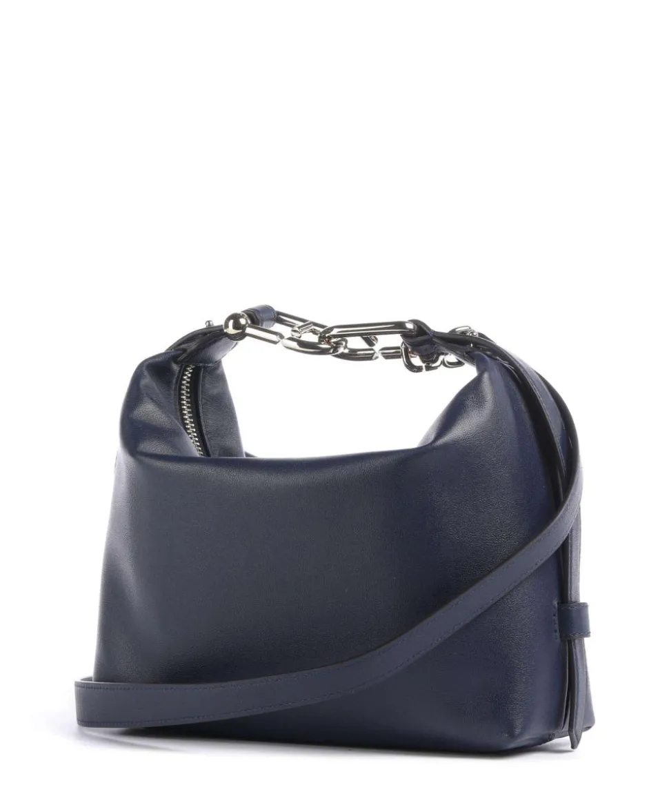 Tonie Mini Handtasche fein genarbtes Leder navy
