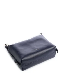 Tonie Mini Handtasche fein genarbtes Leder navy