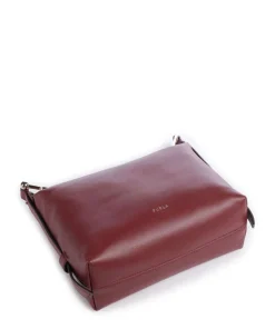 Tonie Mini Handtasche fein genarbtes Leder dunkelrot