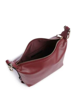 Tonie Mini Handtasche fein genarbtes Leder dunkelrot