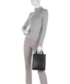 Toscana Umhängetasche fein genarbtes Rindsleder schwarz