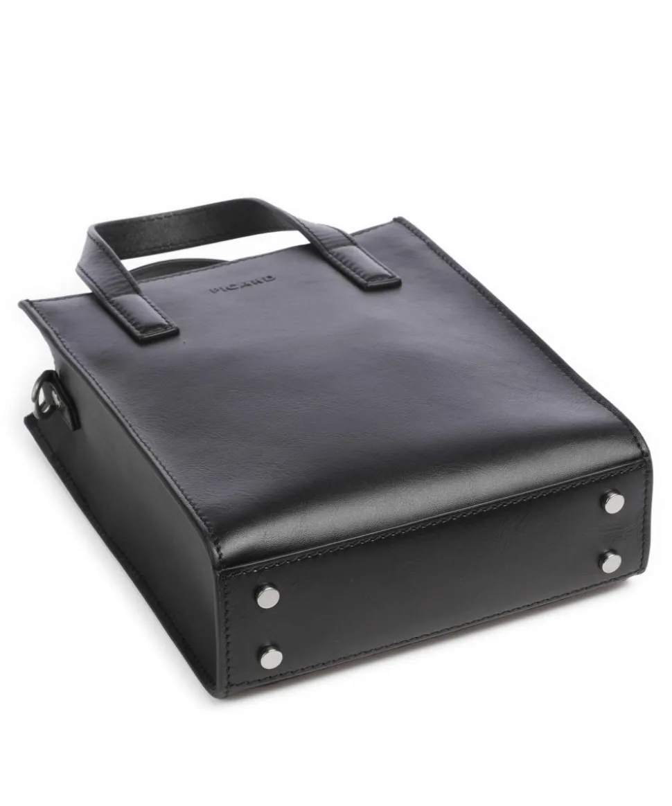 Toscana Umhängetasche fein genarbtes Rindsleder schwarz