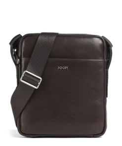 Treviso Remus Umhängetasche fein genarbtes Rindsleder dunkelbraun