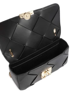 Tribeca Schultertasche fein genarbtes Leder schwarz