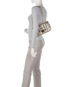 Tribeca Schultertasche Lammleder gold