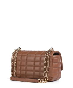 Tribeca Schultertasche Lammleder braun