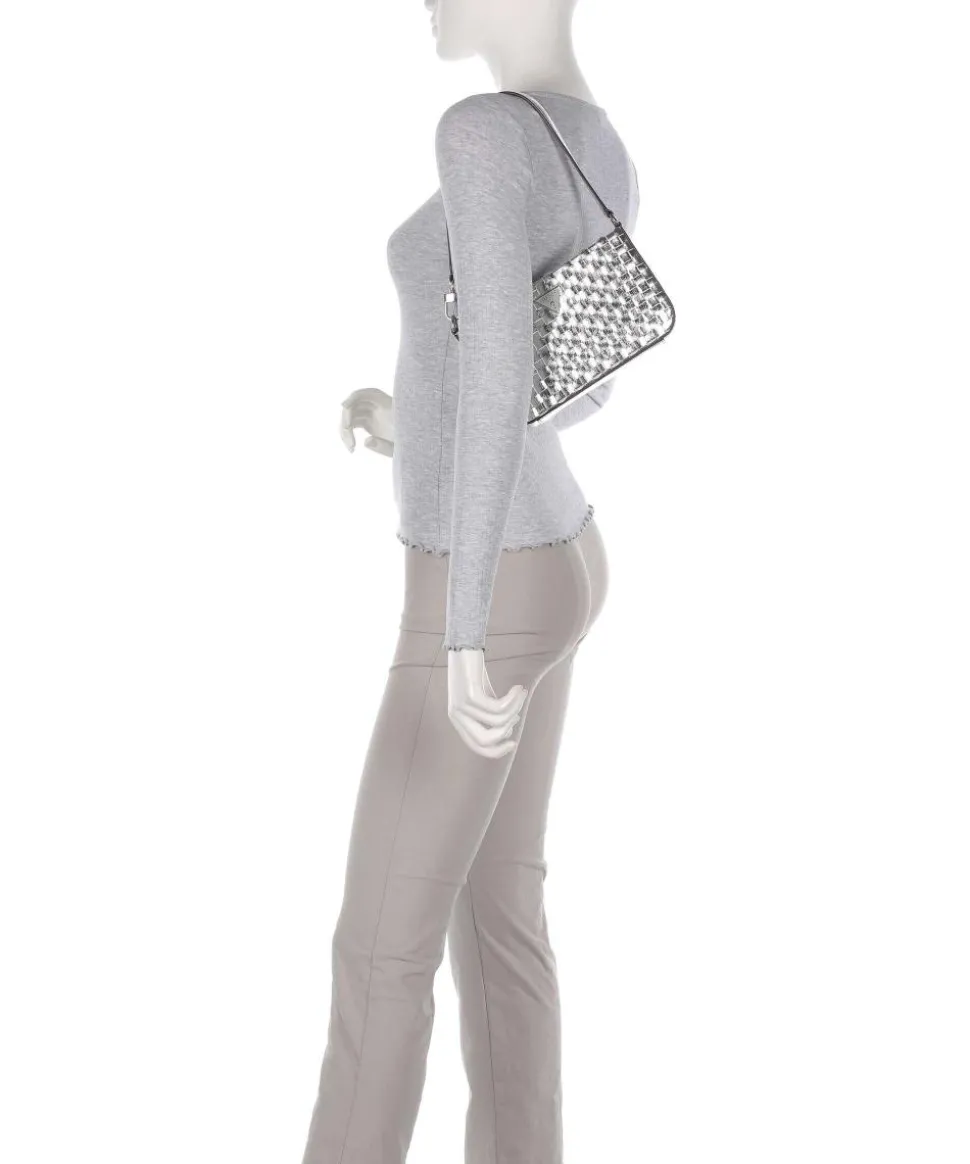 Twiller Schultertasche Lederimitat silber