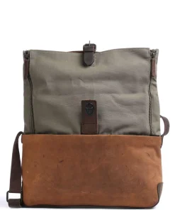 Twister M Aktentasche 13″ Leder, Baumwolle braun