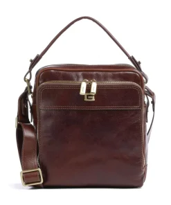 Umhängetasche fein genarbtes Rindsleder braun