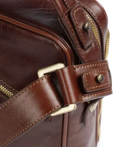 Umhängetasche fein genarbtes Rindsleder braun