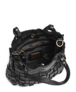 Umhängetasche fein genarbtes Rindsleder schwarz