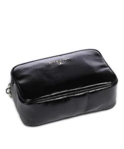 Umhängetasche fein genarbtes Kalbsleder schwarz