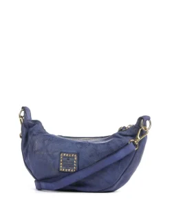 Umhängetasche fein genarbtes Rindsleder dunkelblau