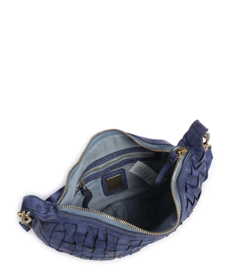 Umhängetasche fein genarbtes Rindsleder dunkelblau