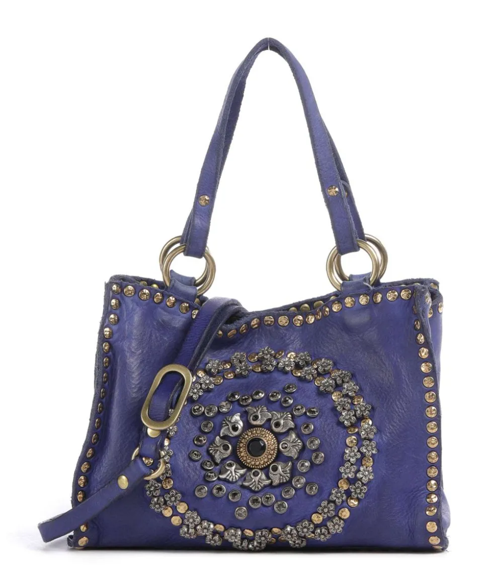 Umhängetasche fein genarbtes Rindsleder dunkelblau