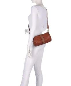 Umhängetasche fein genarbtes Rindsleder cognac