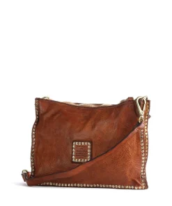 Umhängetasche fein genarbtes Leder cognac