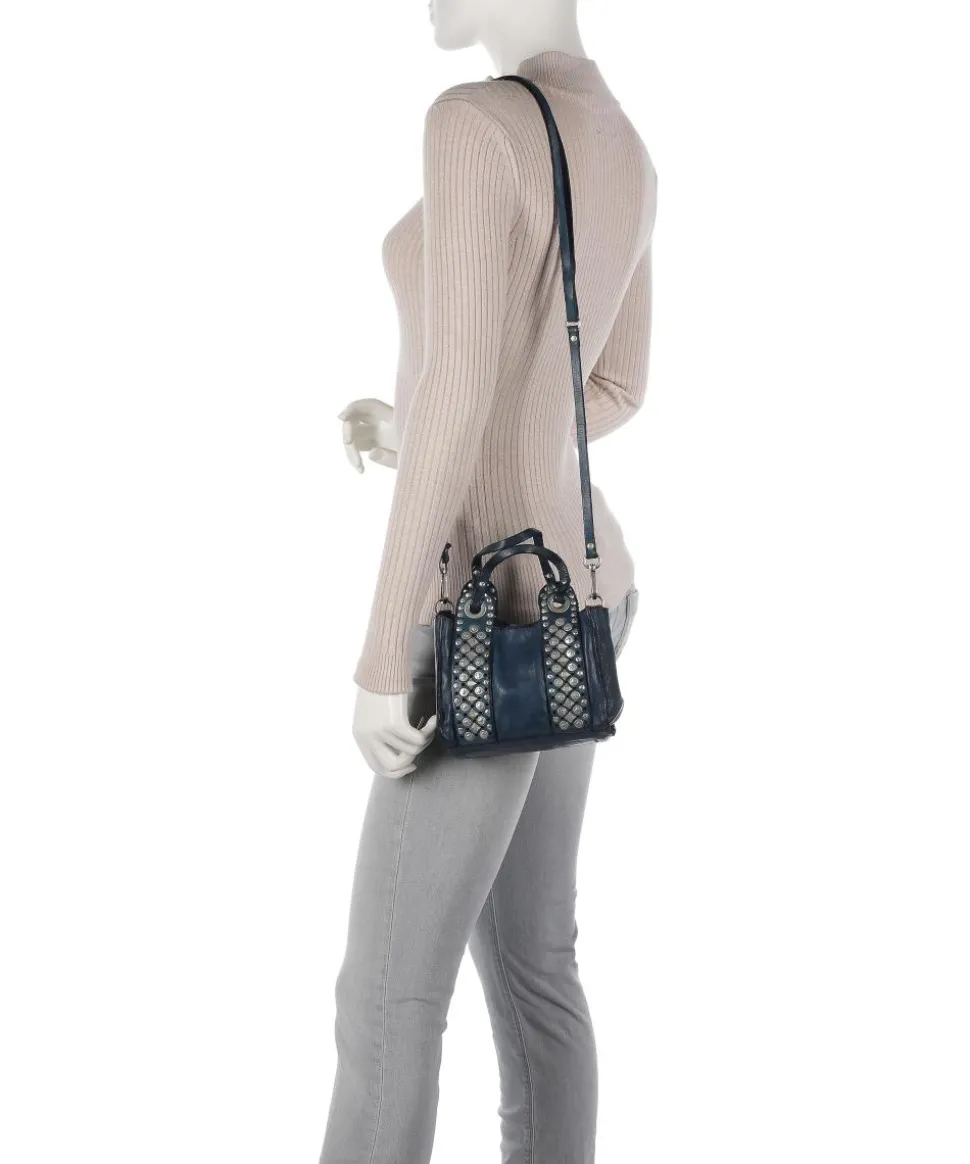 Umhängetasche fein genarbtes Rindsleder dunkelblau