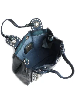 Umhängetasche fein genarbtes Rindsleder dunkelblau