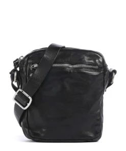 Umhängetasche fein genarbtes Rindsleder schwarz