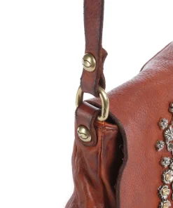 Umhängetasche fein genarbtes Rindsleder cognac