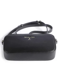 Umhängetasche fein genarbtes Kalbsleder schwarz