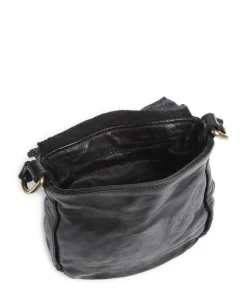 Umhängetasche fein genarbtes Rindsleder schwarz