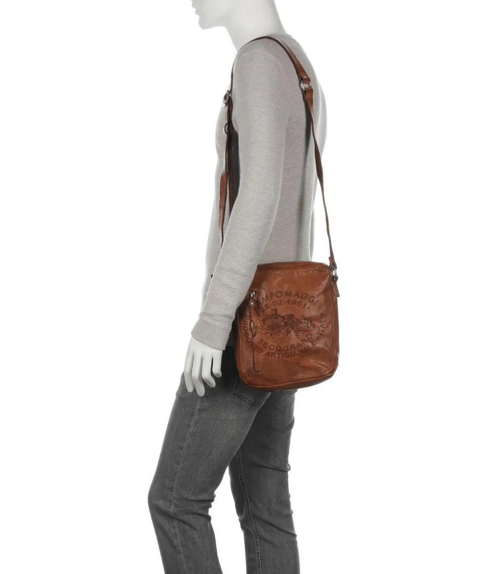 Umhängetasche fein genarbtes Rindsleder cognac