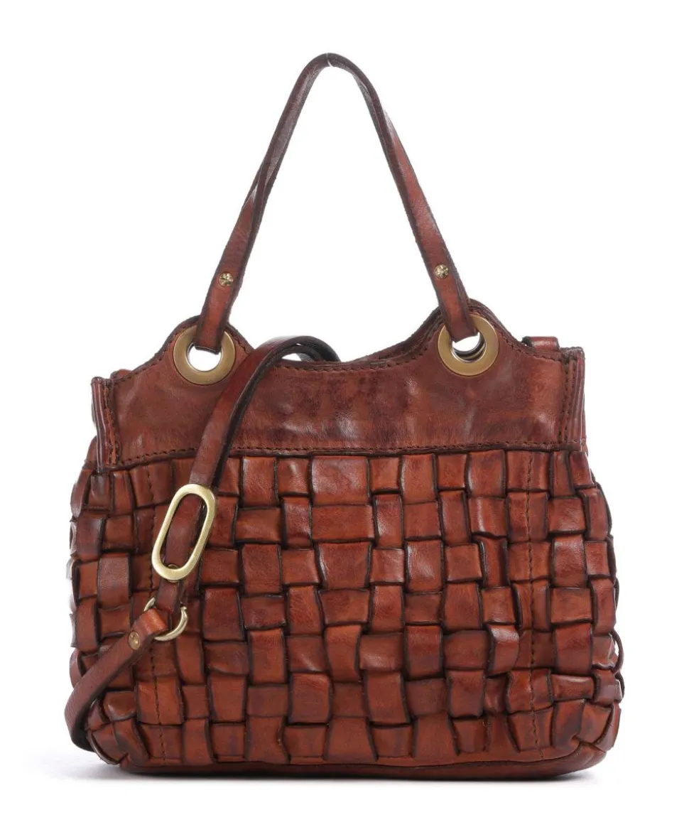 Umhängetasche fein genarbtes Rindsleder cognac