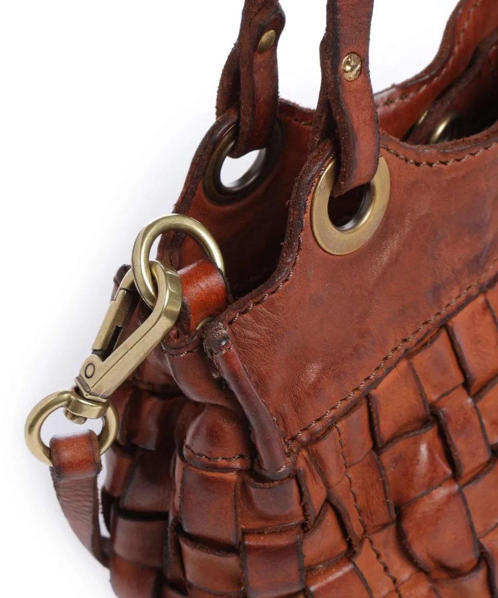 Umhängetasche fein genarbtes Rindsleder cognac