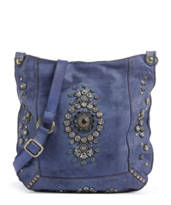 Umhängetasche fein genarbtes Rindsleder dunkelblau