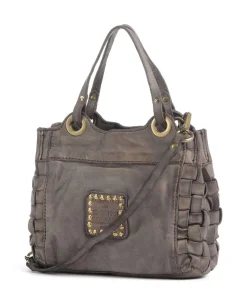 Umhängetasche fein genarbtes Rindsleder grau