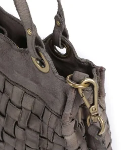 Umhängetasche fein genarbtes Rindsleder grau