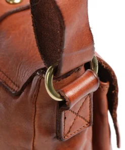 Umhängetasche fein genarbtes Rindsleder cognac