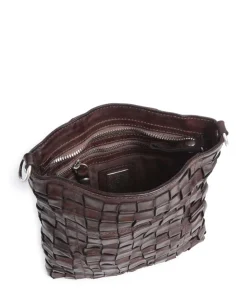 Umhängetasche fein genarbtes Rindsleder dunkelbraun