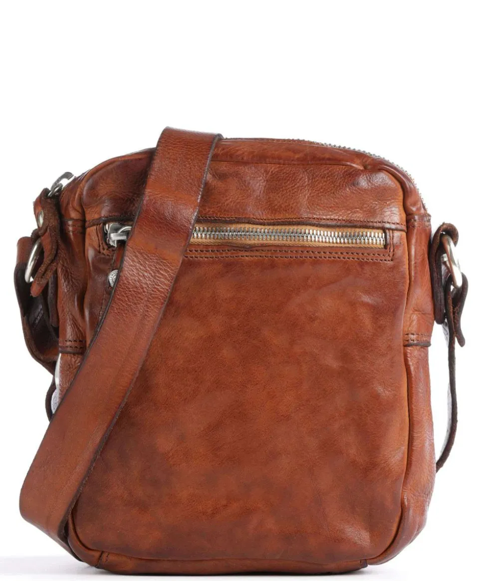 Umhängetasche fein genarbtes Rindsleder cognac