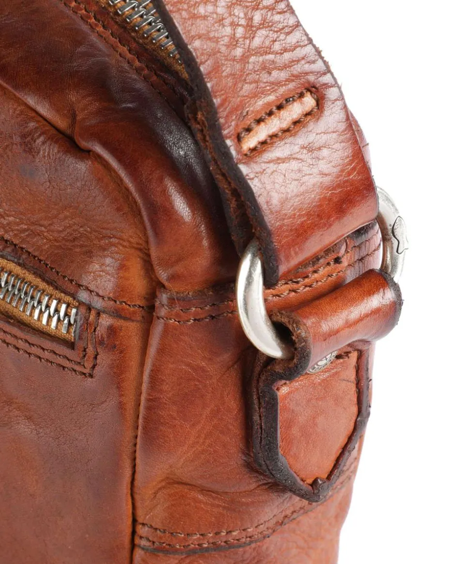 Umhängetasche fein genarbtes Rindsleder cognac