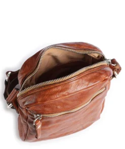 Umhängetasche fein genarbtes Rindsleder cognac