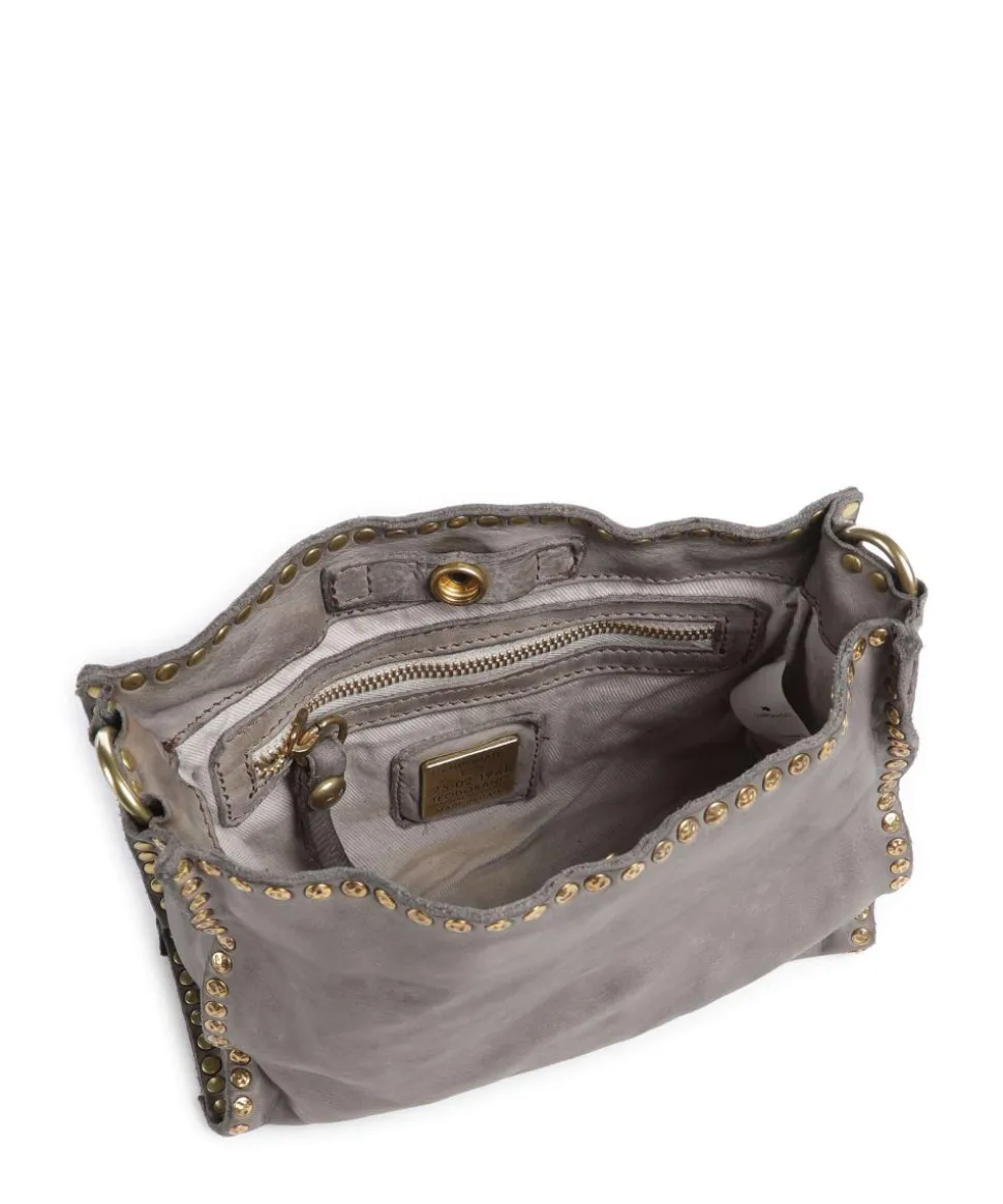 Umhängetasche fein genarbtes Rindsleder stein